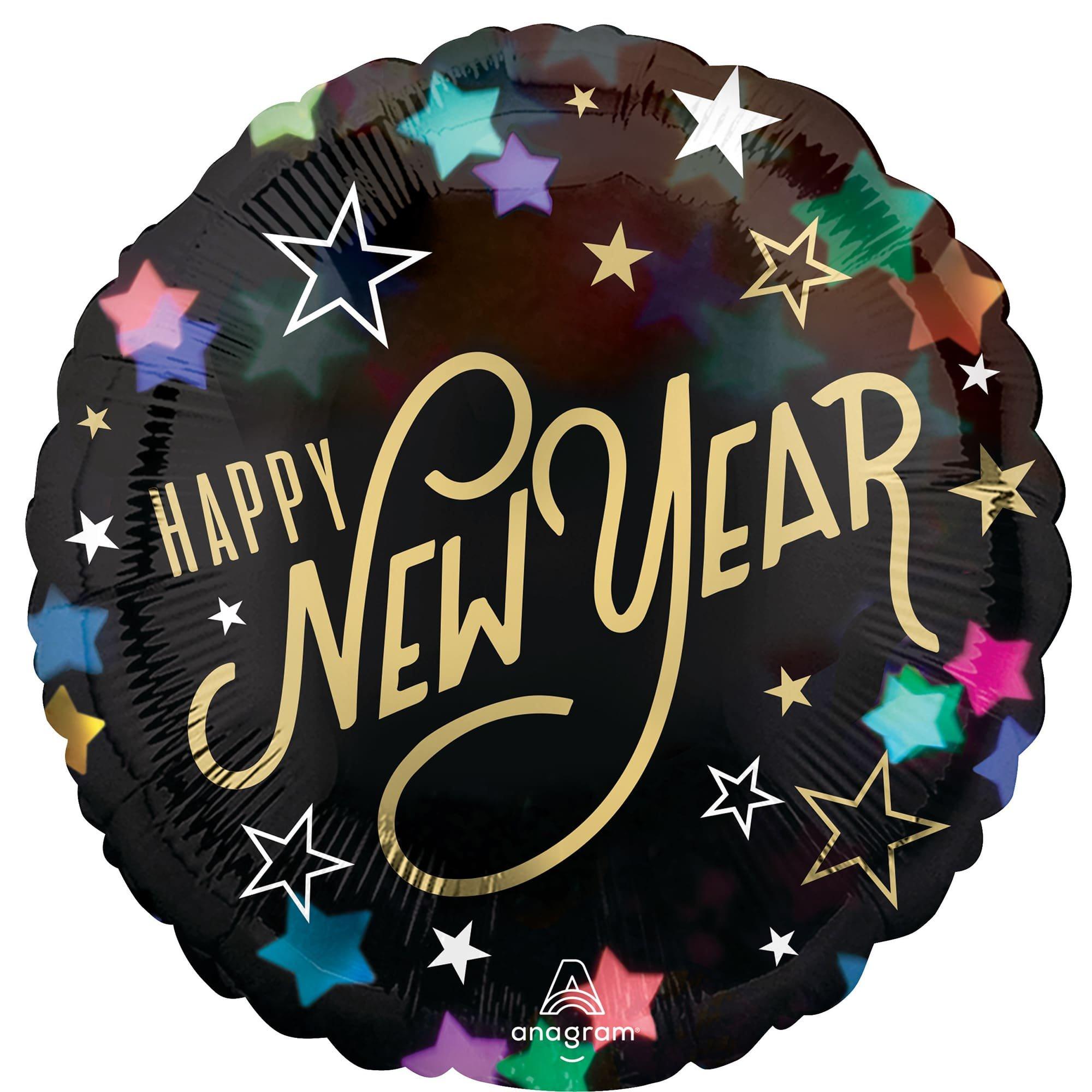 New Year Starlight Foil Balloon, 18in